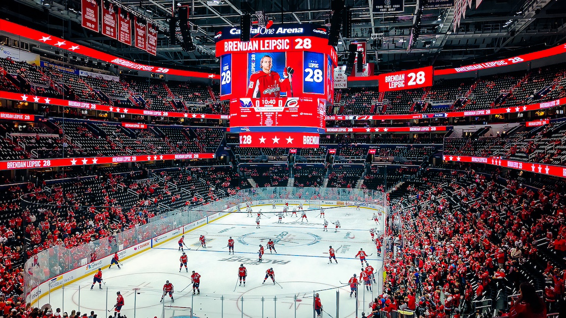 Advertising inside of Capital One Arena
